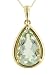 10k Yellow Gold Green Amethyst Pendant, 18