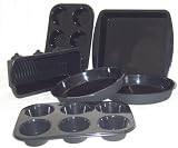 Review WellBake Silicone Cookware 201091 / WellBake Professional 6 Piece Baker's Set: 2 x 6 Bun Trays, 2 x 8