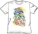 Search : Justice League Kids Size HALFTONE LEAGUE Youth White T-shirt Tee Shirt