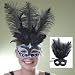 Black Masquerade Feather Mask