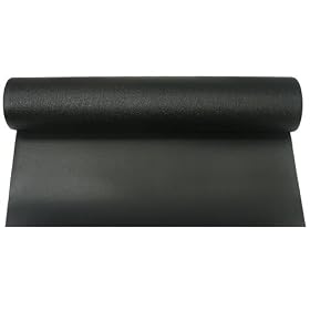 Black Exercise Equipment Floor Mat 3' x 6.5' x 7 mm thick