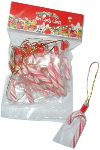 Mini Peppermint Christmas Candy Canes Pack (10 Canes) Stocking Filler x1