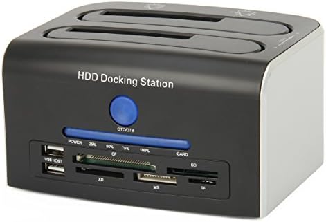 USB3..0 2.5"/3.5" SATA Dual HDD Docking - Black + Silver
