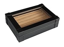 Black Leatherette Cufflinks & Ring Storage Case Organizer Mens Jewelry Gift Box