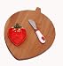 Out of the Woods of Oregon Strawberry Shaped Board with Strawberry Dipping Bowl and Spreader