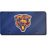 Chicago Bears Deluxe Navy Mirrored Laser Cut License Plate