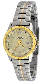 Fossil #AM4136 Women's Analog Gold Dial Watch