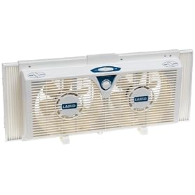 Lasko 2138 8-Inch Electrically Reversible Twin Window Fan