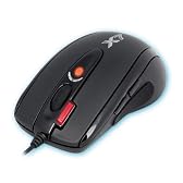 A4TECH レーザーゲーミングマウス DPI6可変 USB接続 7クリックボタン 16Kメモリ搭載 マクロ登録可能 XL-750BK-J1
