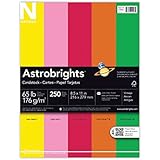 Neenah Astrobrights Premium Color Cardstock Vintage Assortment, 65 lb, 8.5 x 11 Inches, 250 Sheets (21003)