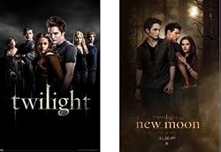 NEW MOON and TWILIGHT MOVIE POSTERS SET OF TWO