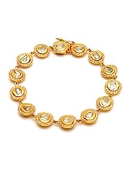 18kt Yellow Gold Diamond Pave Chain Bracelet Designer Jewelry