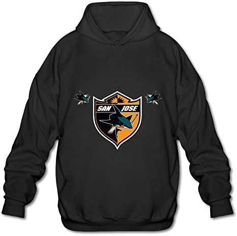 San Jose Sharks Nhl Ice Hockey Logo Design Mens Hooded Sweatshirt Black