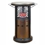 Outdoor Leisure Propane Bistro Table Patio Heater, Hammered Bronze Base, Cocoa Brown Table Top, TD101/TD101A