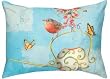 Flowers, Butterflies and Watering Can Reversible Indoor/Outdoor Weather Resistant Fabric Pillows (Set of two 13x18 inch)
