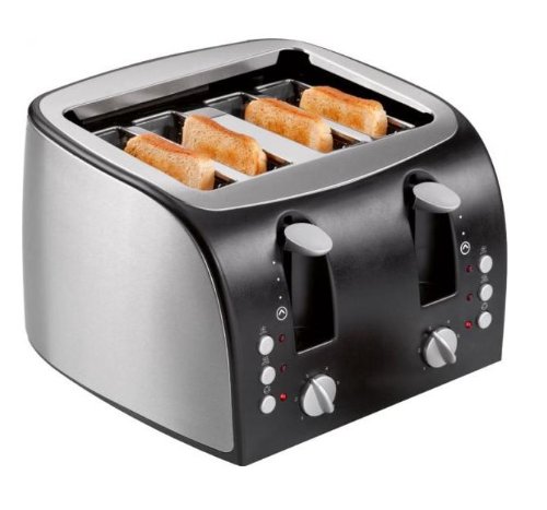 4 Scheiben Toaster American Style Edelstahl Komponenten 