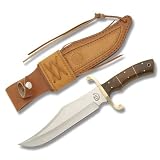 Colt Knives 410 Bowie Fixed Blade Knife with Brown Wood Handles