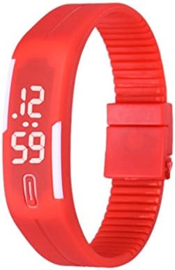 OUBAO Rubber LED Date Sports Bracelet Digital Wrist Watch(Red)