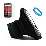 Black Moisture Resistant Protective Neoprene Exercise Workout Armband with  ....