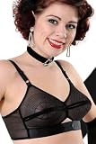 What Katie Did L6025 Cabaret Sheer Black Bullet Bra