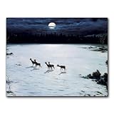 Crossing by Night - Box Set of 12 Greeting Cards and Patterned Envelopes