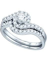0.67CT DIAMOND 0.25CT CENTER ROUND BRIDAL RING