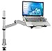 Mount-It! MI-75801 Adjustable Height, Articulating, Tilting, Rotating, Desk Mount Stand for Laptops, Tablets, and Notebooks for Screens up to 17inches with USB Powered Cooling Fan, Grommet Base, Silver