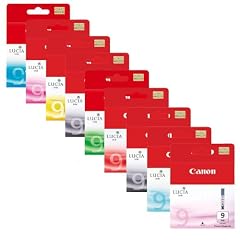 Kombi Pack je 1x Original Canon Tintenpatrone PGI-9 f�r Canon Pixma. - MAGENTA, PHOTO MAGENTA, MATT BLACK, RED, PHOTO BLACK, YELLOW, GREEN, PHOTO CYAN, CYAN *** Ti-Sa�