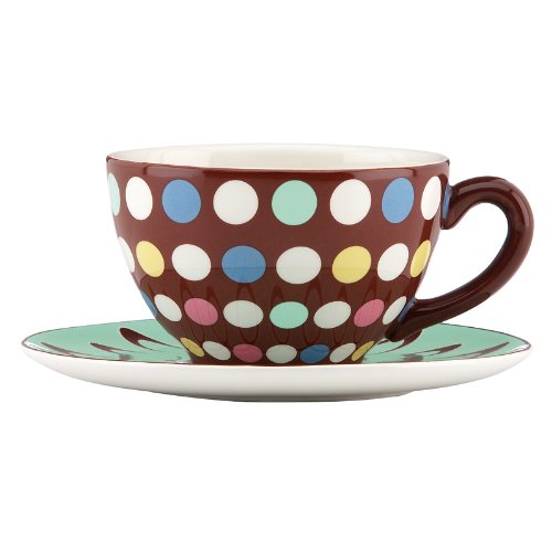 Gorham Merry Go Round Polly Put The Kettle On Cup(s) & Saucer(S) Aqua