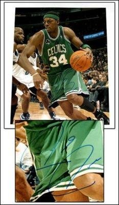 Autographed Paul Pierce Photo - 8x10 Auerbach jersey - Autographed NBA Photos