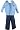 B T Kids Baby Boys Baby Blue Jacket Pant Set with Matching Shirt-3-6 Months
