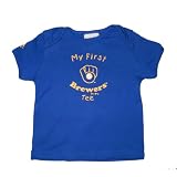 Majestic Infant Baby MLB Milwaukee Brewers My First Tee T-Shirt - Blue (Size: 24M)