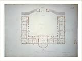 Historic Print (L): [Military academy. Principal story, floor plan]