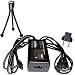 HQRP Replacement AC Power Adapter for Sony HandyCam DCR-HC21, DCR-HC22E, DCR-HC23E, DCR-HC24E, DCR-HC26, DCR-HC28 Camcorder - (incl. USA Plug & Euro Adapter) plus HQRP Black Mini Tripod