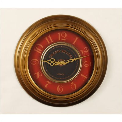 Gold Finish Wall Clock - Gold 17