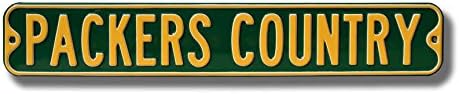 Nfl Green Bay Packers Country Yellow / Green Street Sign 6x36