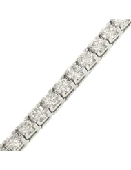 Ladies Four prong Round Diamond Tennis Bracelet, Diamond 12.00cttw