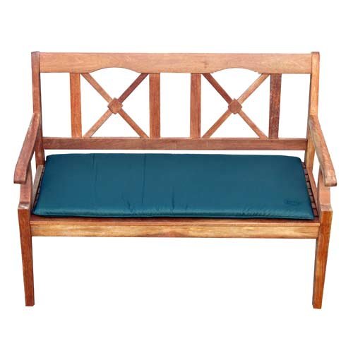 Crafted 2 Seat Bench Garden Furniture Cushion Green New