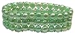 3 Rows of Fresh Water Green Colored Pearls with Sterling Silver