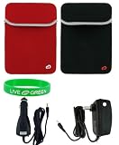 41nfBKtrb L. SL160  ASUS Eee PC 1000HE 10 Inch Netbook Logo Reversible Neorpene Sleeve Case   Bundle with Car and Wall Charger
