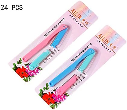 24PCS set OPCC Professional Eyebrow Razor for Beautiful Eyebrows（Colors may vary）