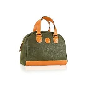 Bric's Life - Olive Micro-Suede and Leather Handbag