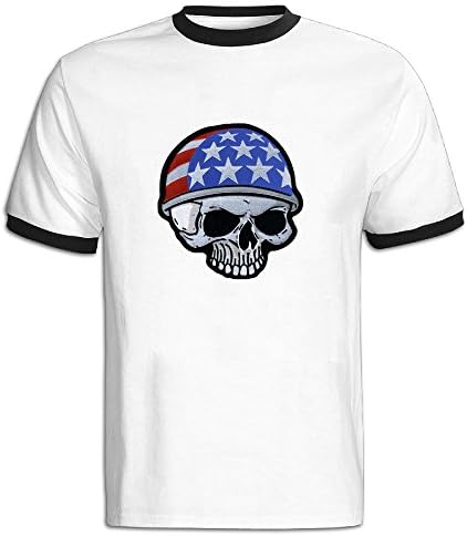 American Flag Skull Icon Men's Short-sleeve T Shirt Black