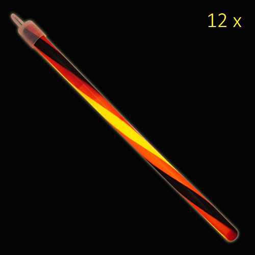 12 x Knicklicht Glowstick Leuchtstick zum Umhängen in Deutschland-Farben für die Fußball EM 2016