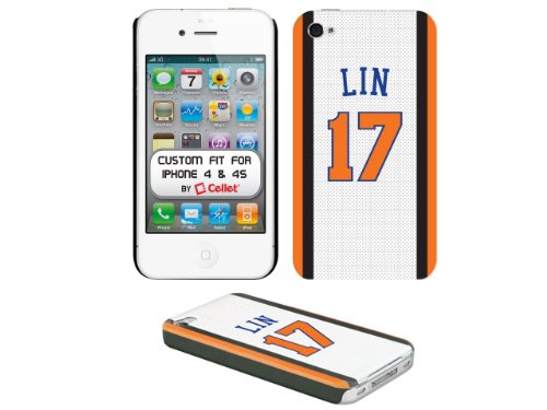 Apple iPhone 4 / 4S Jeremy Lin White Home Jersey Protective Case NY Knicks