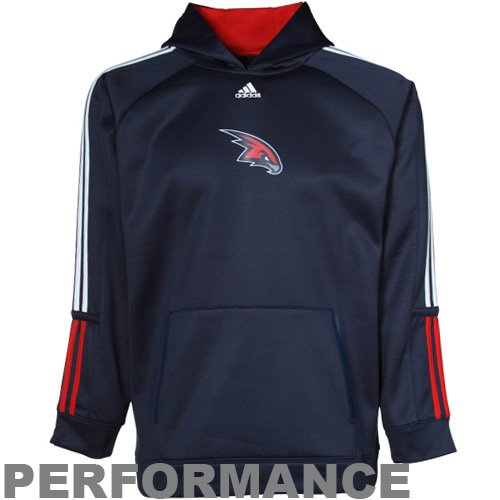 NBA adidas Atlanta Hawks Youth Navy Blue Performance Hoody Sweatshirt (Small)