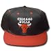 NBA CHICAGO BULLS BLACK RED OLD SCHOOL VINTAGE CAP HAT