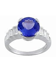 14K White Gold Tanzanite and Diamond Ring -- LIFETIME WARRANTY
