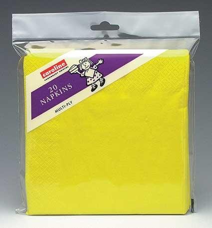 Childrens Toyshop  Toys : Catering Tableware | Napkins 33cm Dark Yellow