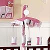 Pink and Black Geo Musical Baby Girl Crib Mobile by JoJo Designs